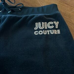 Juicy couture capris velour black jogger pants